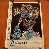 picasso udstillings plakat loiusiana 1981 genbrug poster